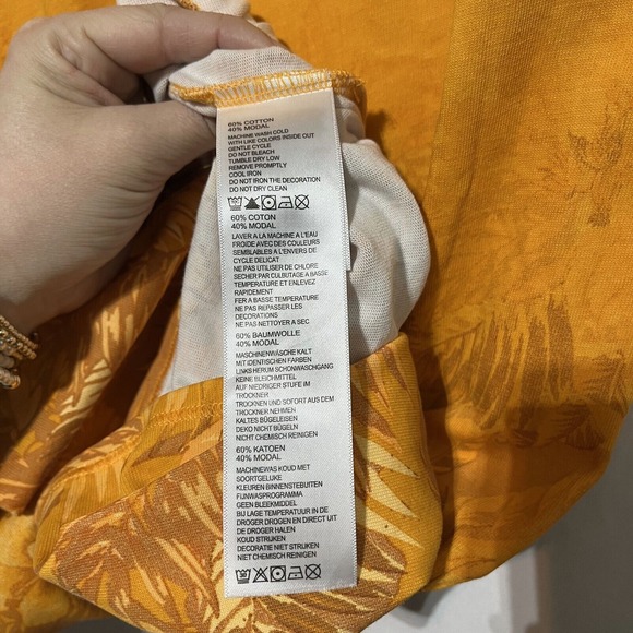 Tommy Bahama Victory Dress Women's Small Orange Floral Cotton Sleeveless - Picture 9 of 9